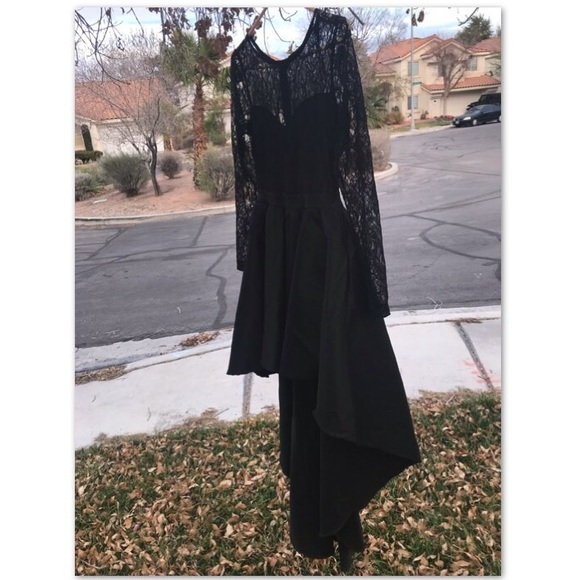 Black high low dress - Picture 3 of 5